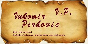 Vukomir Pirković vizit kartica
